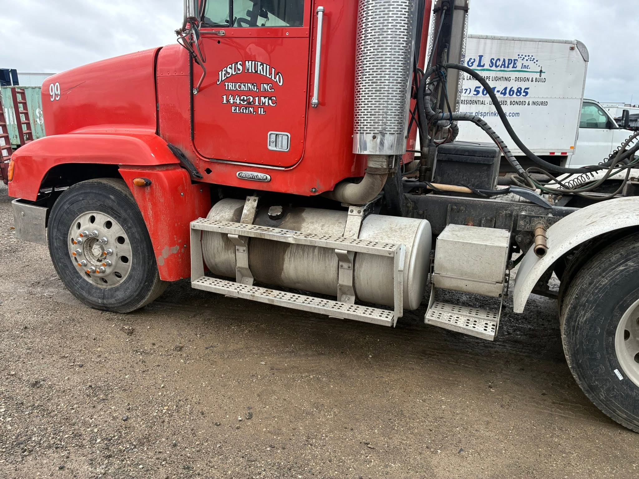 Jesus Murillo Trucking Inc Freightliner Semi Truck Before Wash