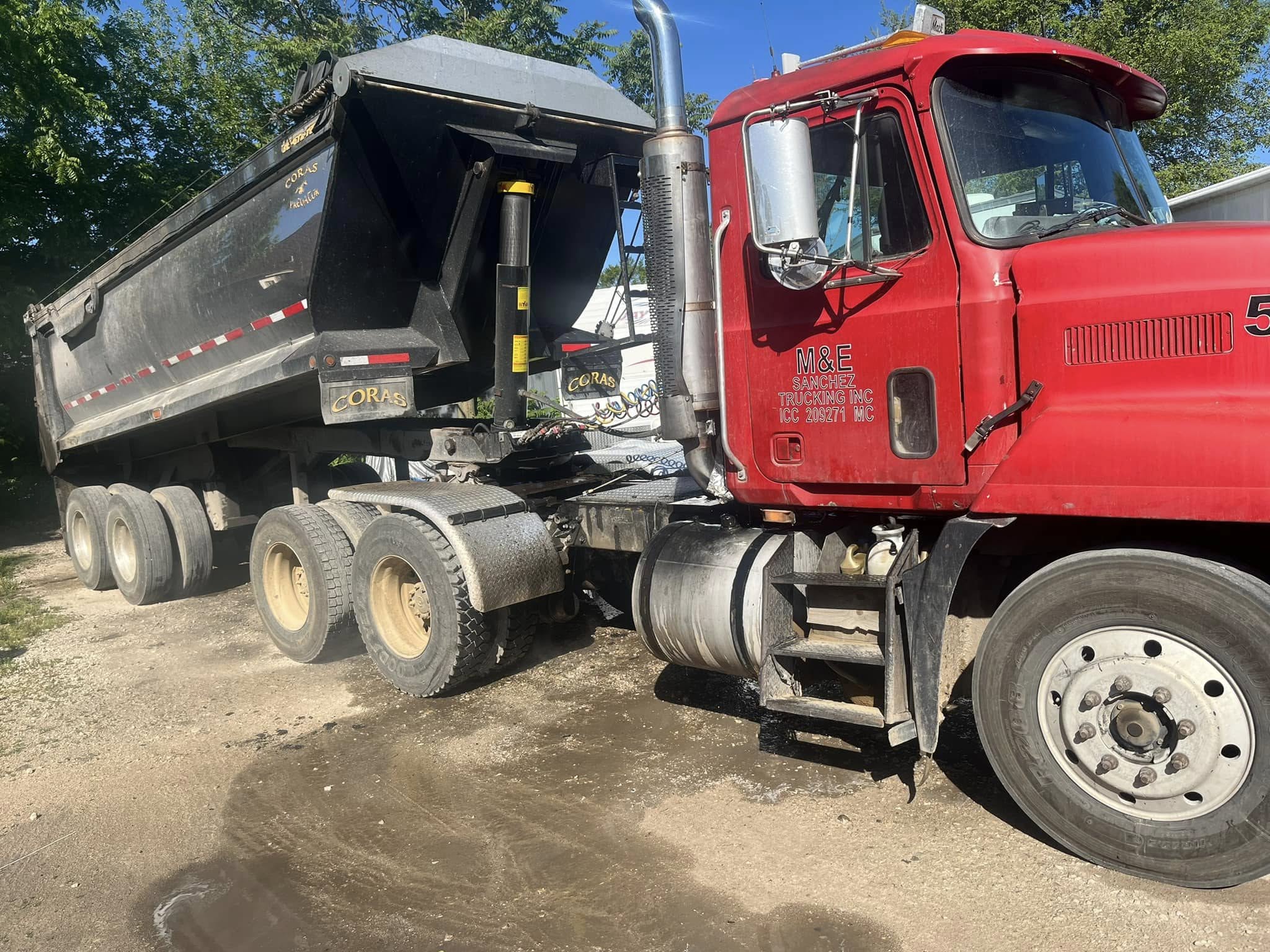 M&E Sanchez Mack Truck Before Wash